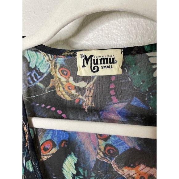 Show Me Your Mumu Peta Boo Beautyfly Tunic Size Small Butterflies Boho Cutout - Picture 6 of 8